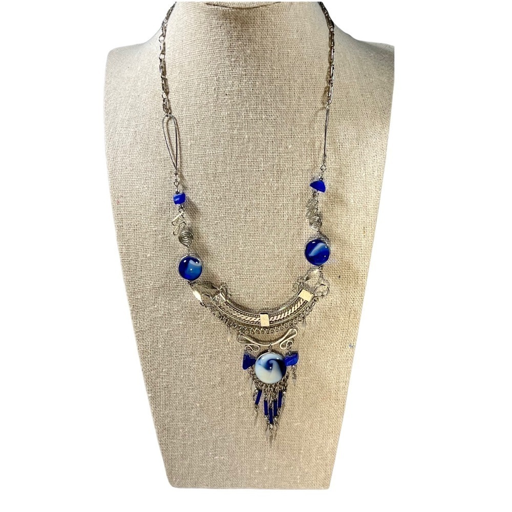 Boho Chic Glass Necklace